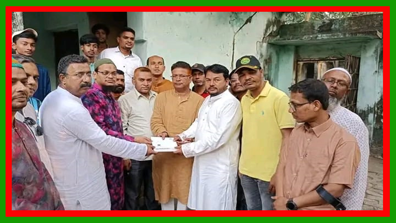 কালাইয়ে তারেক রহমানের ঈদ উপহার পেলেন গুলিবিদ্ধ যুবদল নেতার পরিবার