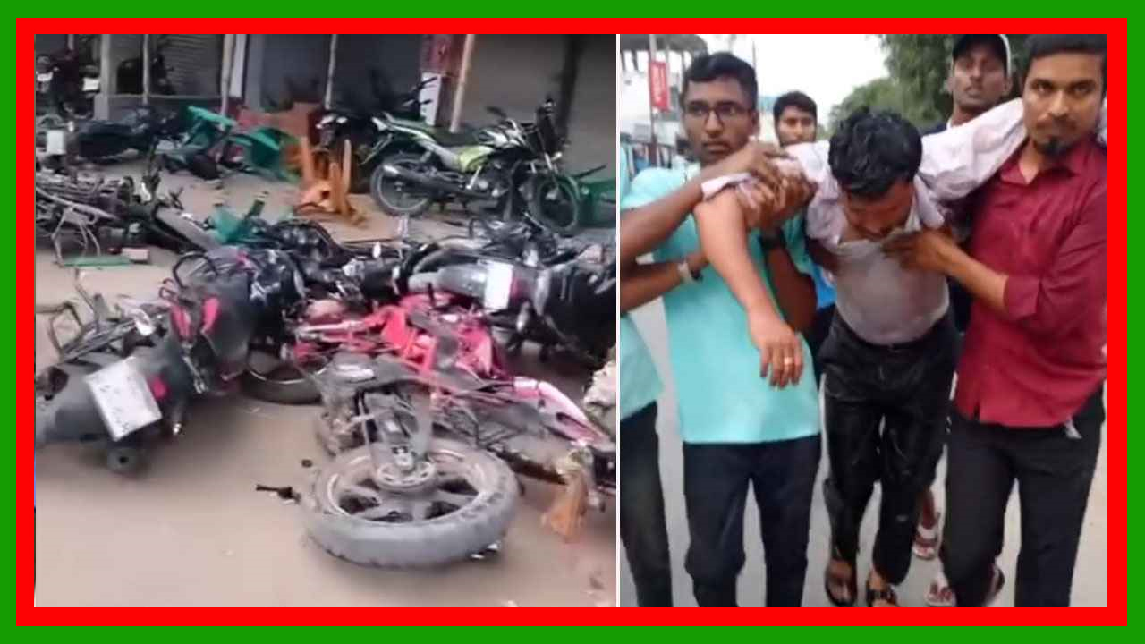 পাবনায় বিএনপি-জামায়াত সংঘর্ষে ২৩টি মোটরসাইকেলসহ বিএনপি ও জামায়াতের অফিস ভাঙচুর