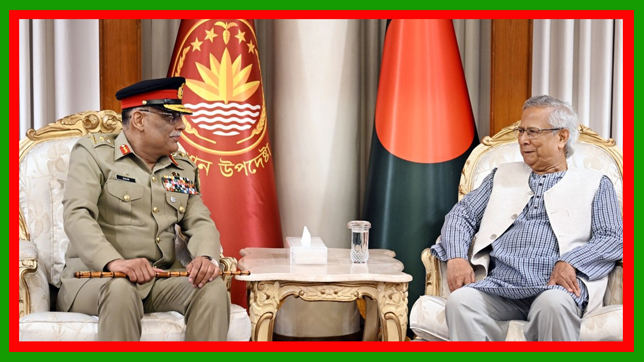 পাকিস্তানের যৌথবাহিনী প্রধান অন্তর্বর্তী সরকারের প্রধান উপদেষ্টার সঙ্গে সৌজন্য সাক্ষাৎ করেছেন