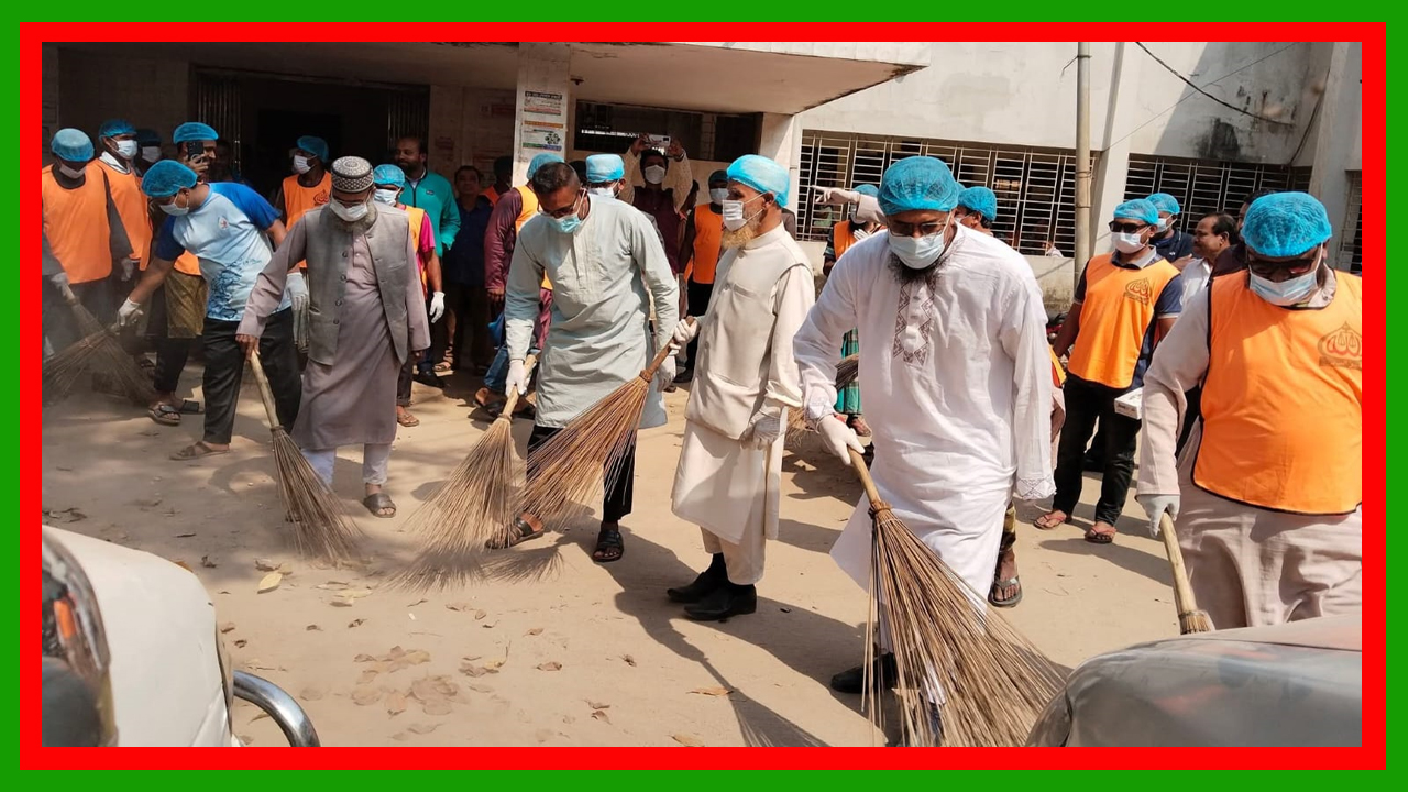 রংপুরের পীরগঞ্জের এমপি মাওলানা নুরুল আমীনের নেতৃত্বে পরিস্কার-পরিচ্ছন্নতা অভিযান