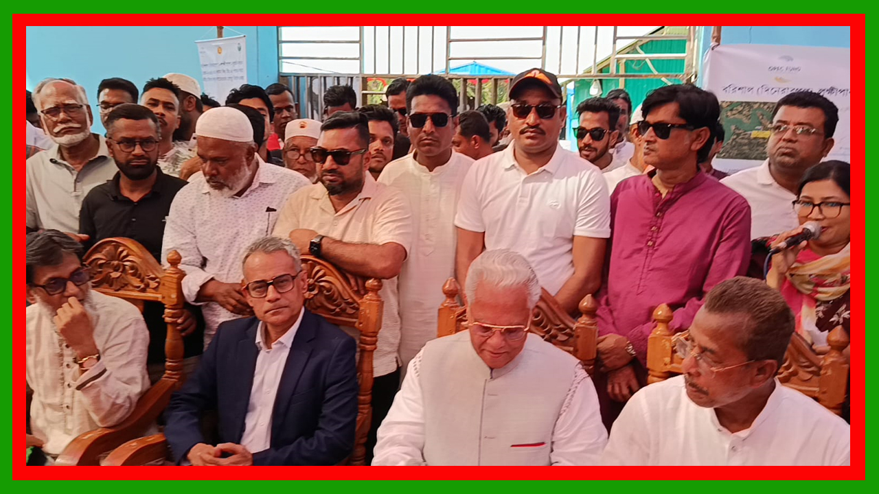 পটুয়াখালীর পায়রা নদীর ওপর নলুয়া-বাহেরচর সেতুর ভিত্তিপ্রস্তর স্থাপন